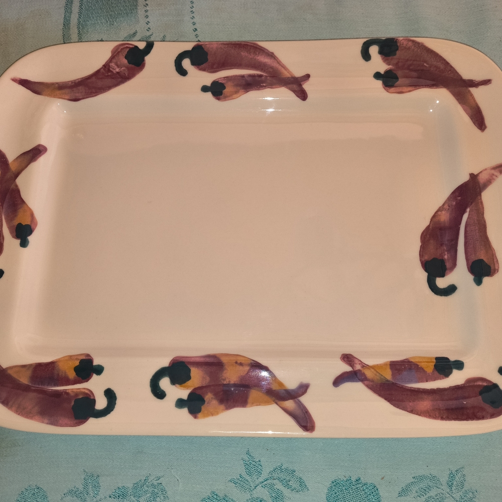 Chili Pepper Design Rectangular Platter